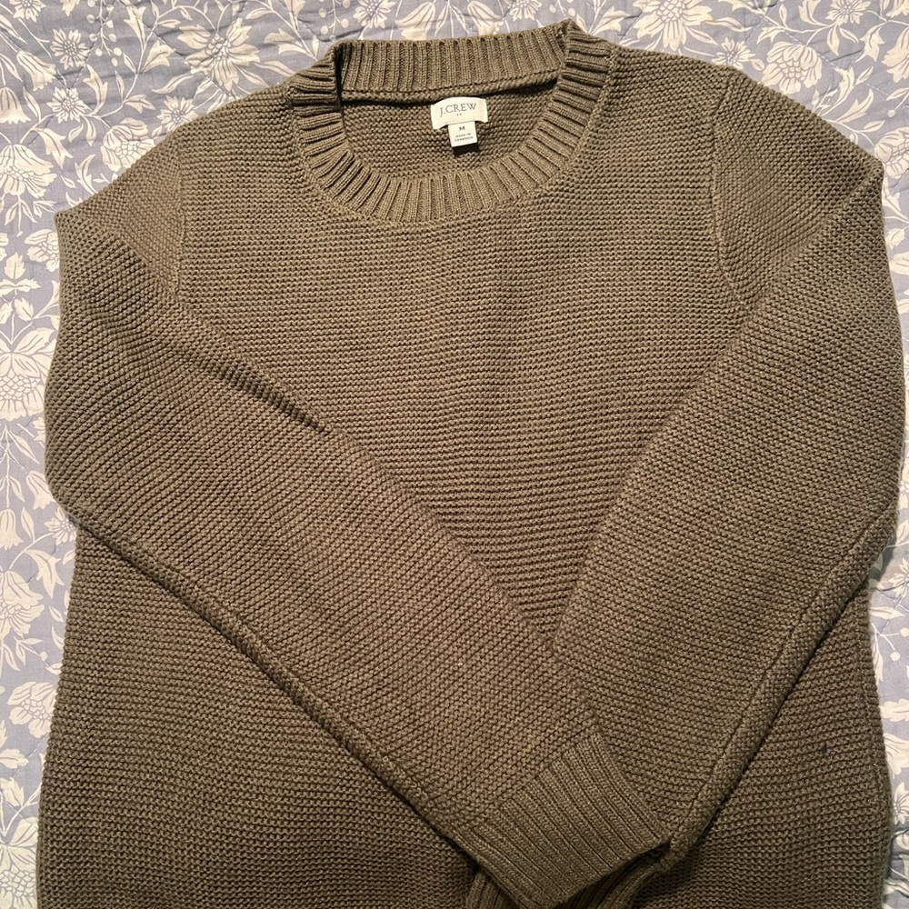 Grey-Green JCrew Sweater